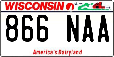 WI license plate 866NAA