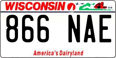 WI license plate 866NAE