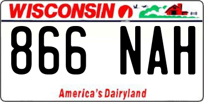 WI license plate 866NAH