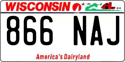 WI license plate 866NAJ