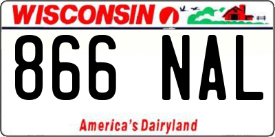 WI license plate 866NAL