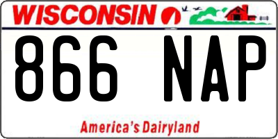 WI license plate 866NAP
