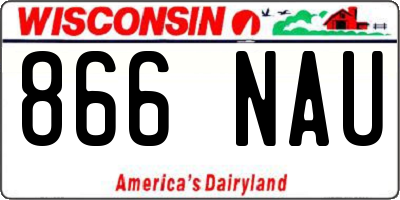 WI license plate 866NAU