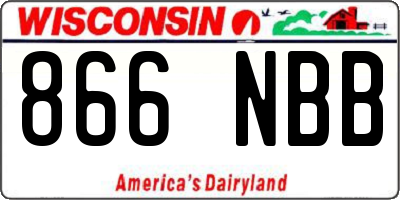 WI license plate 866NBB