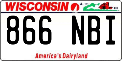 WI license plate 866NBI