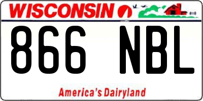 WI license plate 866NBL