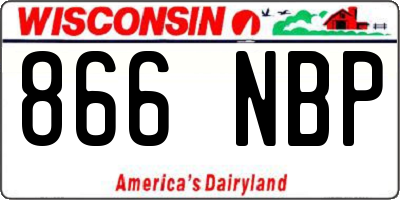WI license plate 866NBP