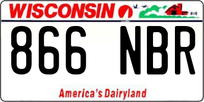 WI license plate 866NBR