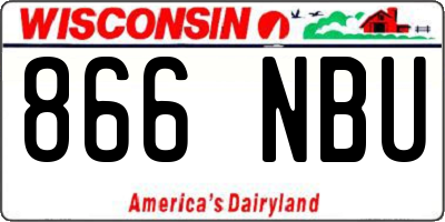 WI license plate 866NBU