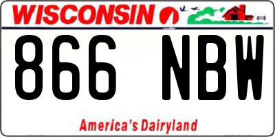 WI license plate 866NBW