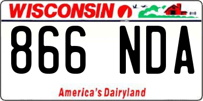 WI license plate 866NDA