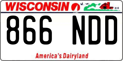 WI license plate 866NDD