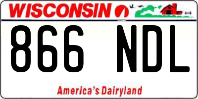 WI license plate 866NDL