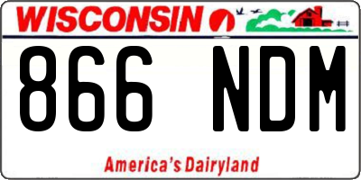 WI license plate 866NDM