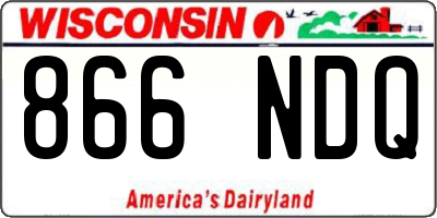 WI license plate 866NDQ
