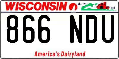 WI license plate 866NDU