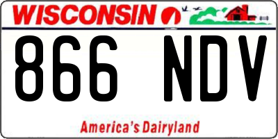 WI license plate 866NDV