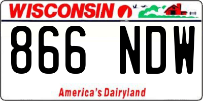 WI license plate 866NDW