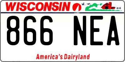 WI license plate 866NEA