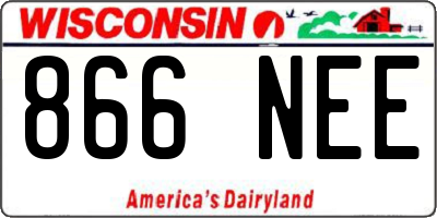 WI license plate 866NEE