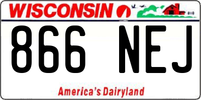 WI license plate 866NEJ