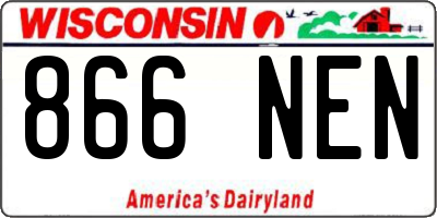 WI license plate 866NEN