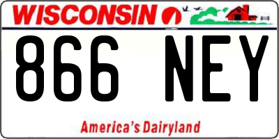 WI license plate 866NEY