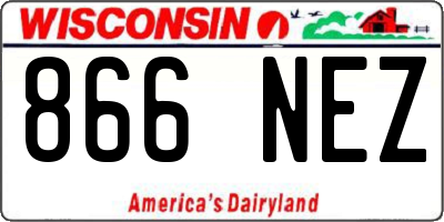 WI license plate 866NEZ