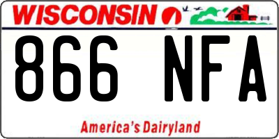 WI license plate 866NFA