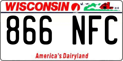 WI license plate 866NFC