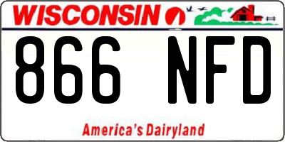 WI license plate 866NFD