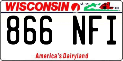 WI license plate 866NFI