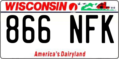 WI license plate 866NFK