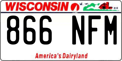 WI license plate 866NFM