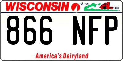 WI license plate 866NFP