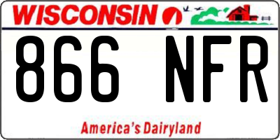 WI license plate 866NFR