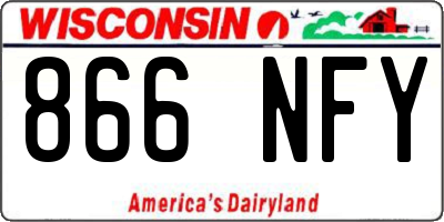 WI license plate 866NFY