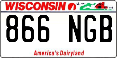 WI license plate 866NGB