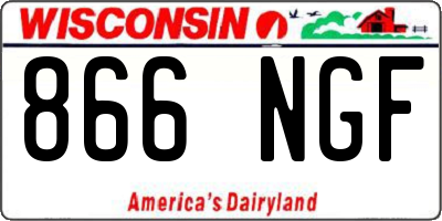 WI license plate 866NGF