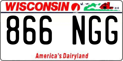WI license plate 866NGG
