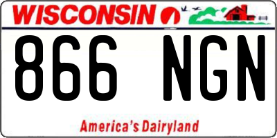 WI license plate 866NGN