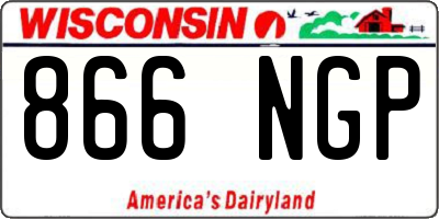 WI license plate 866NGP