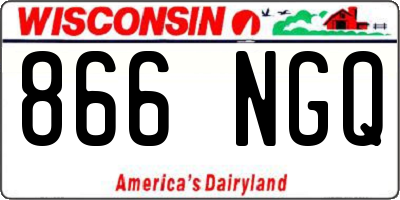 WI license plate 866NGQ