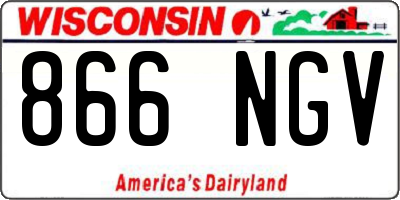 WI license plate 866NGV