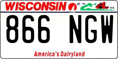 WI license plate 866NGW