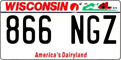 WI license plate 866NGZ