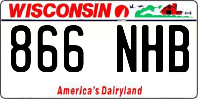 WI license plate 866NHB