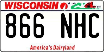 WI license plate 866NHC