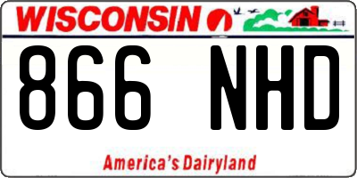WI license plate 866NHD