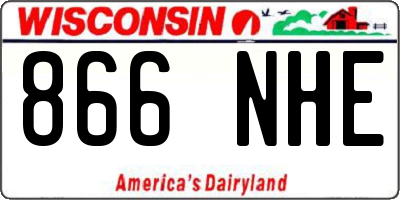 WI license plate 866NHE